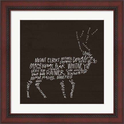 Framed Elk Lodge Print