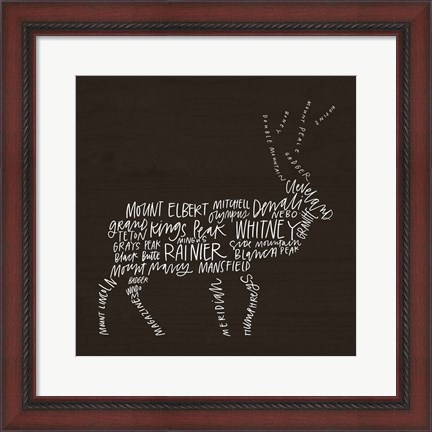 Framed Elk Lodge Print