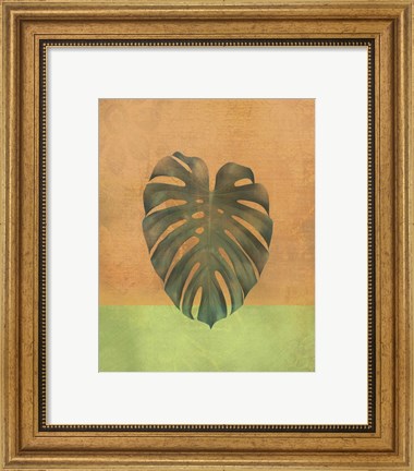 Framed Orange Leaf Print