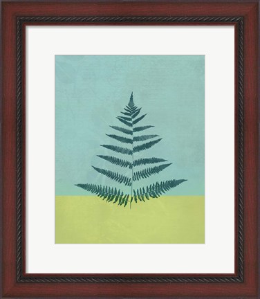 Framed Aqua Fern Print