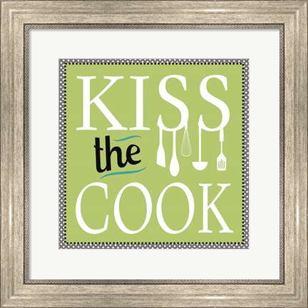 Framed Kiss the Cook Print