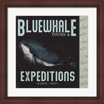 Framed Blue Whale Tours Print