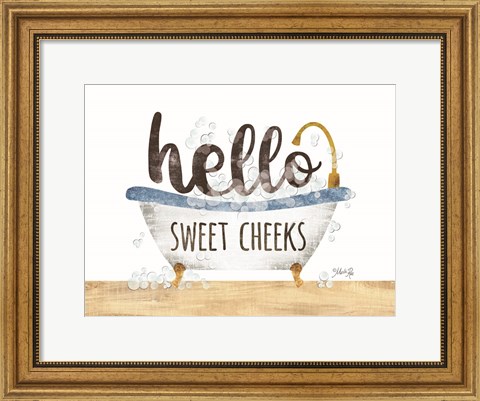 Framed Hello Sweet Cheeks Print