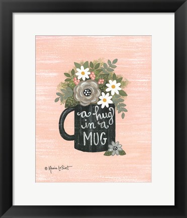 Framed Hug In a Mug Print