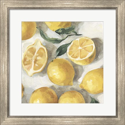 Framed Fresh Lemons II Print