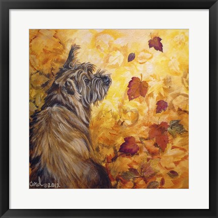 Framed Playful Pup VIII Print