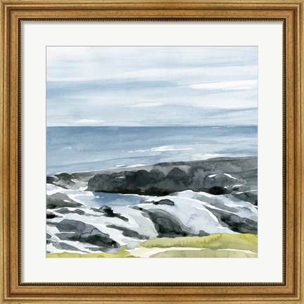 Framed Coastal Blue II Print