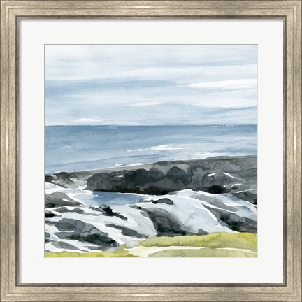 Framed Coastal Blue II Print