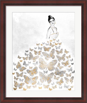 Framed Fluttering Gown I Print