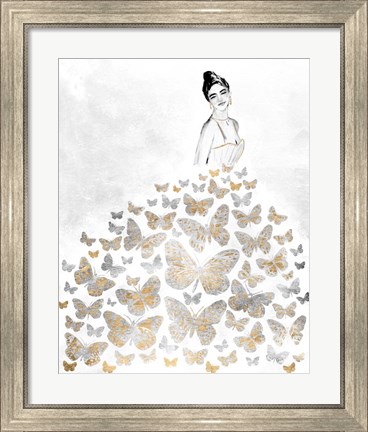 Framed Fluttering Gown I Print