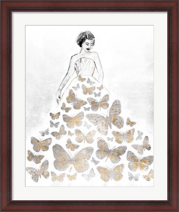 Framed Fluttering Gown II Print