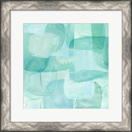 Framed Sea Glass Reflection I Print