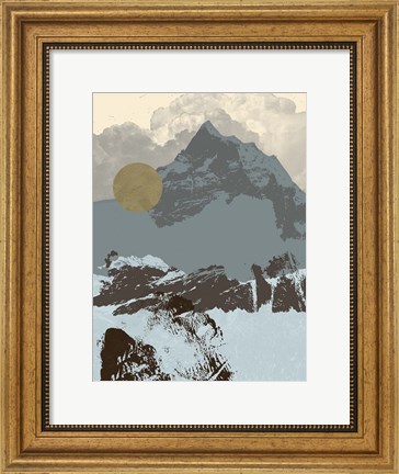 Framed Pop Art Mountain I Print