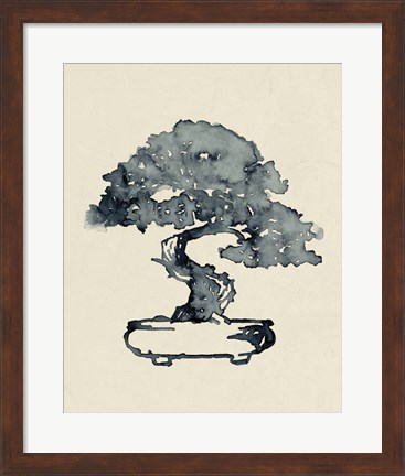 Framed Indigo Bonsai I Print