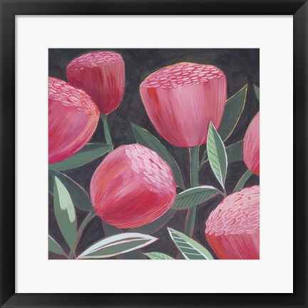 Framed Blush Blossoms I Print