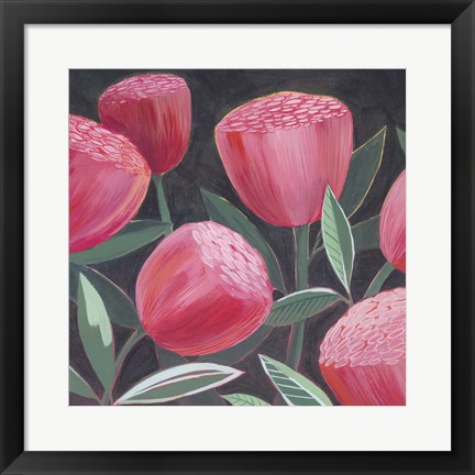 Framed Blush Blossoms I Print