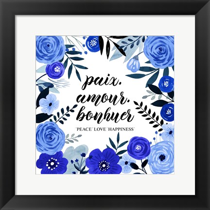 Framed Blue Beautiful II Print