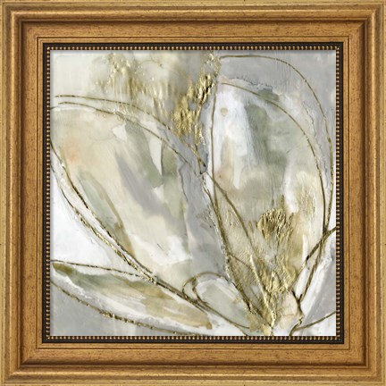 Framed Blooming Gold II Print