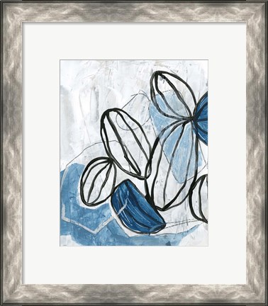 Framed Blue Lanterns I Print