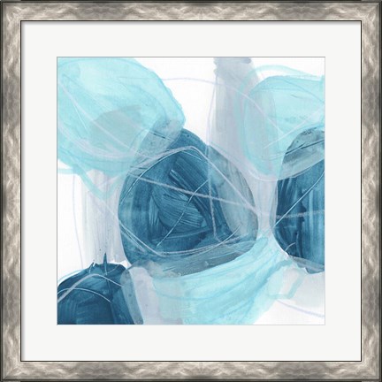 Framed Blue Trance III Print