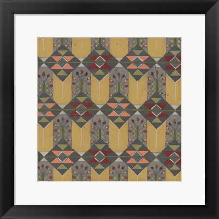 Framed Ochre Tapestry III Print