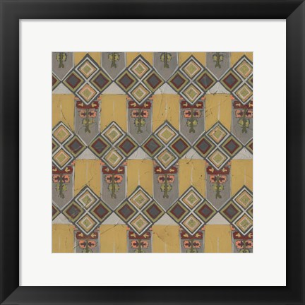 Framed Ochre Tapestry VII Print