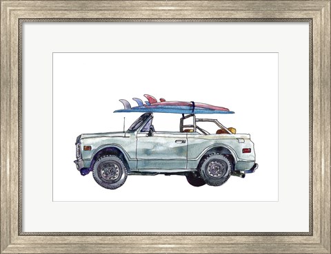 Framed Surfin&#39; Wheels I Print