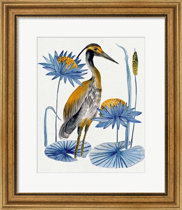Framed Heron Pond II Print