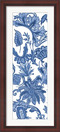 Framed Indigo Chintz V Print