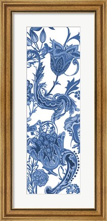 Framed Indigo Chintz VI Print