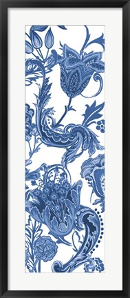 Framed Indigo Chintz VI Print