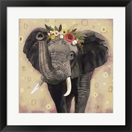 Framed Klimt Elephant II Print