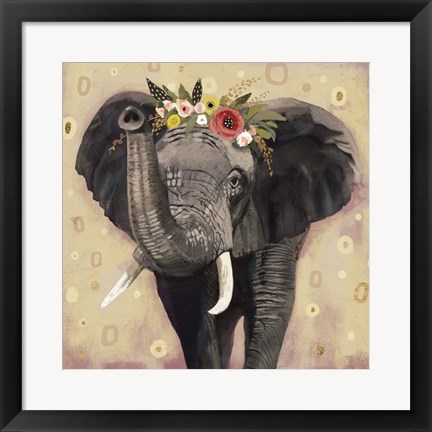 Framed Klimt Elephant II Print