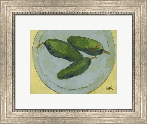 Framed Peppers on a Plate IV Print