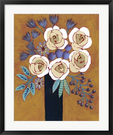 Framed Neutral Blume II Print