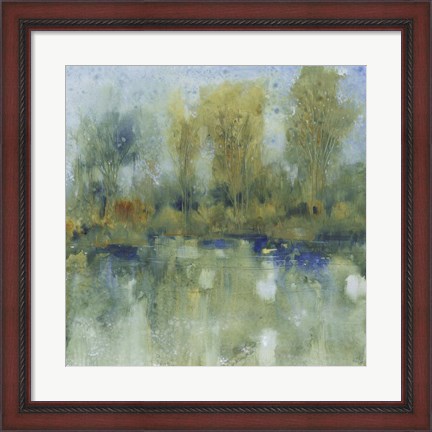 Framed Pond Reflection I Print