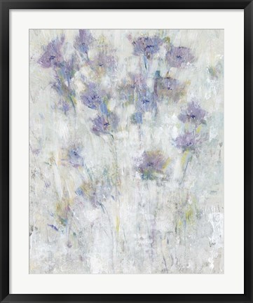 Framed Lavender Floral Fresco I Print