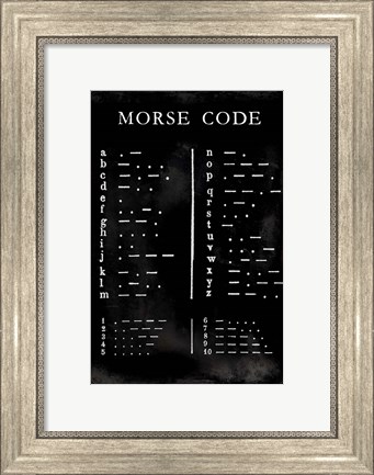 Framed Morse Code Chart Print