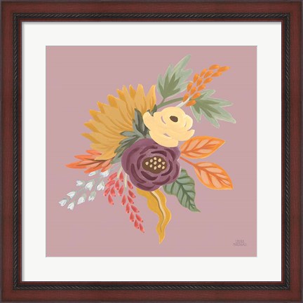 Framed Harvest Garden Flowers III Print