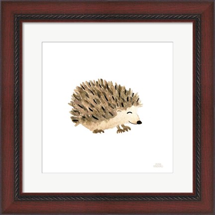 Framed Woodland Whimsy Hedgehog Print