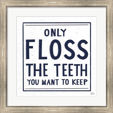 Framed Only Floss Navy Print