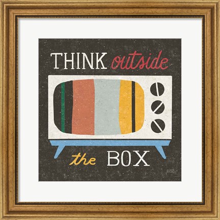 Framed Retro Desktop Television v2 Print