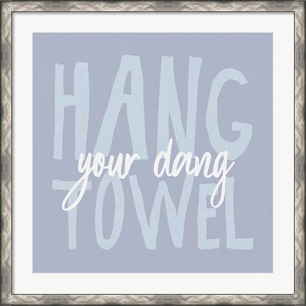 Framed Bathroom Advice II Print