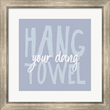 Framed Bathroom Advice II Print