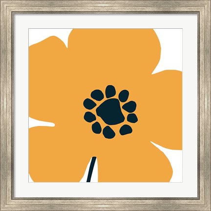 Framed Pop Art Floral I Retro Print