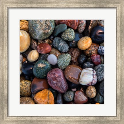 Framed Ocean Rocks I Print