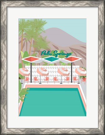 Framed Welcome to Palm Springs Print