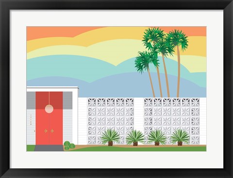 Framed Palm Springs Sunset Print