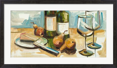 Framed Pears Well with Wine Print