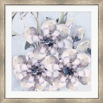 Framed Bunched Flowers I Print